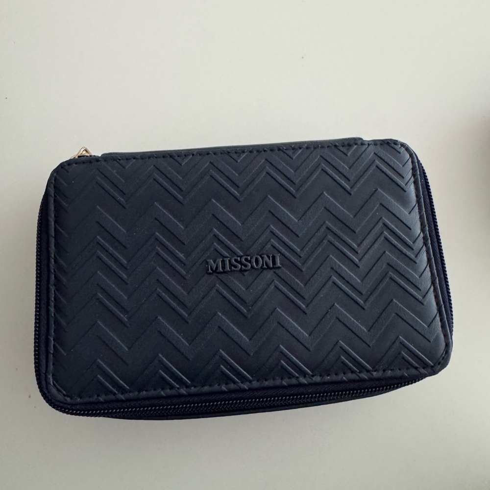 Missoni Navy Chevron Zipper Case
